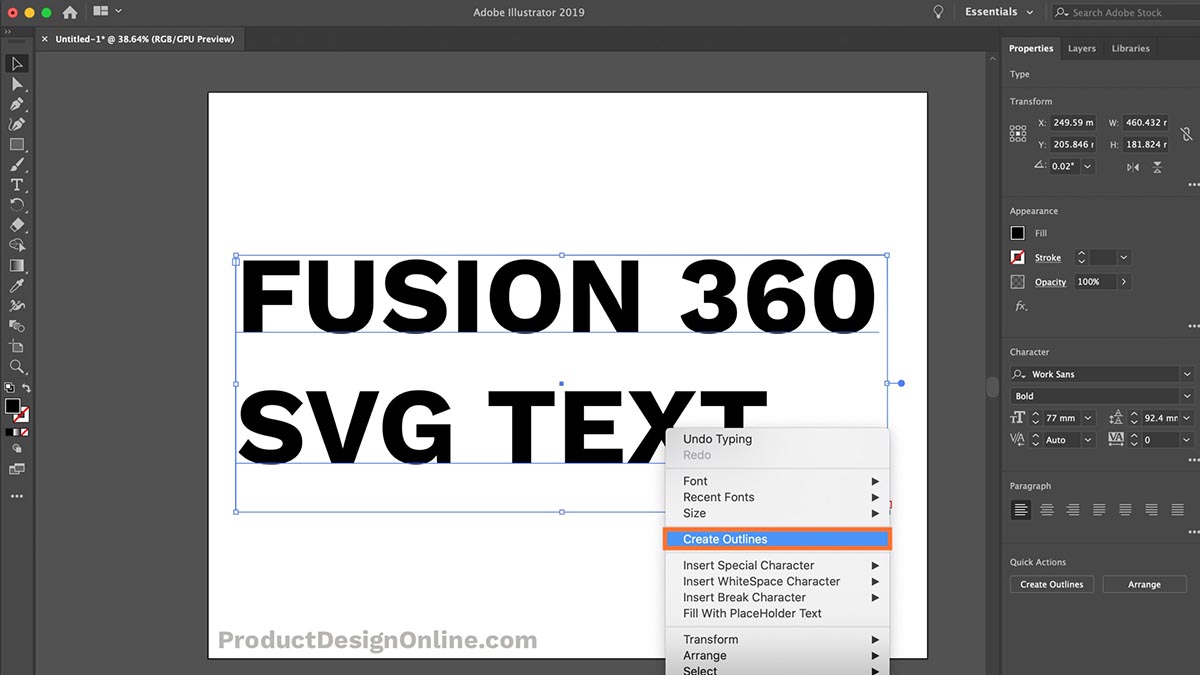 Svg Text Into Fusion 360 Product Design Online Min Product Design Online   Svg Text Into Fusion 360 Product Design Online Min