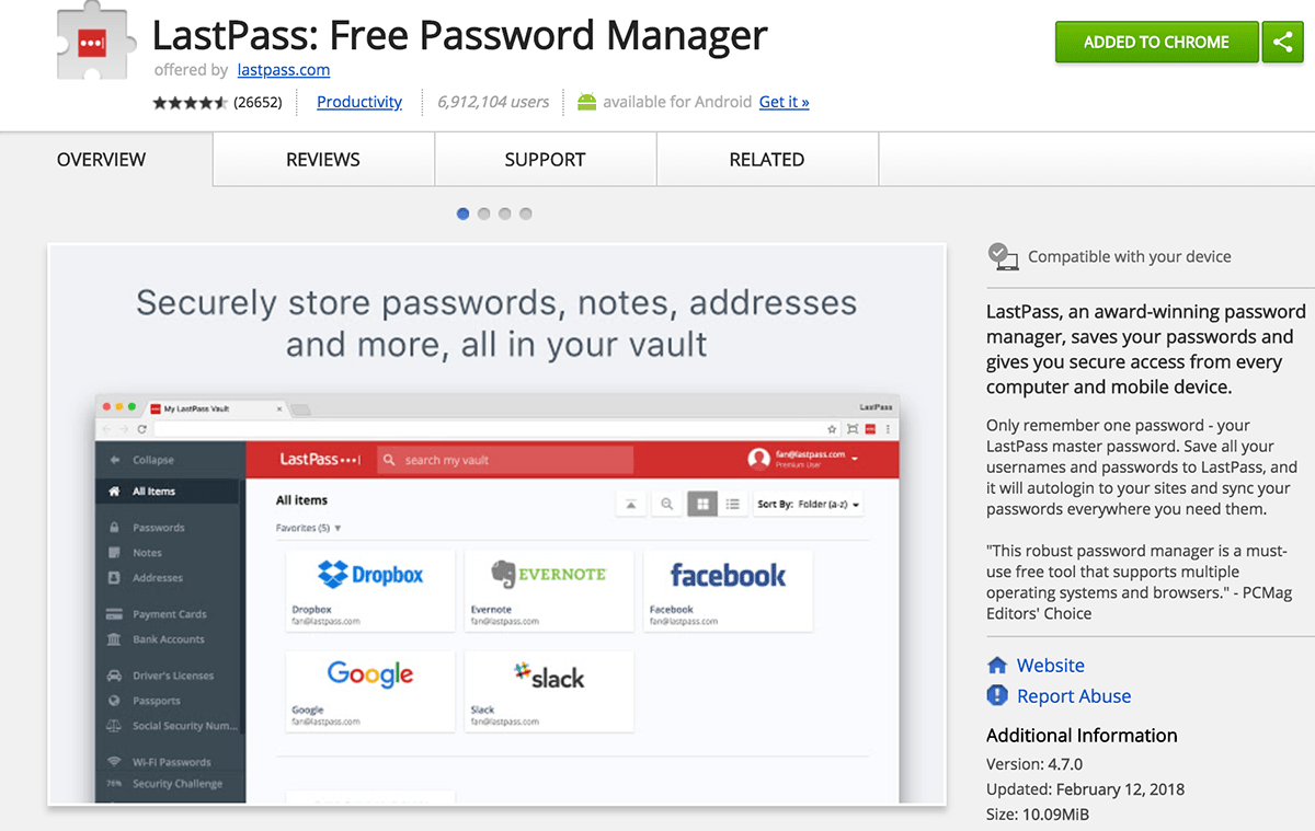 chrome extensions for lastpass