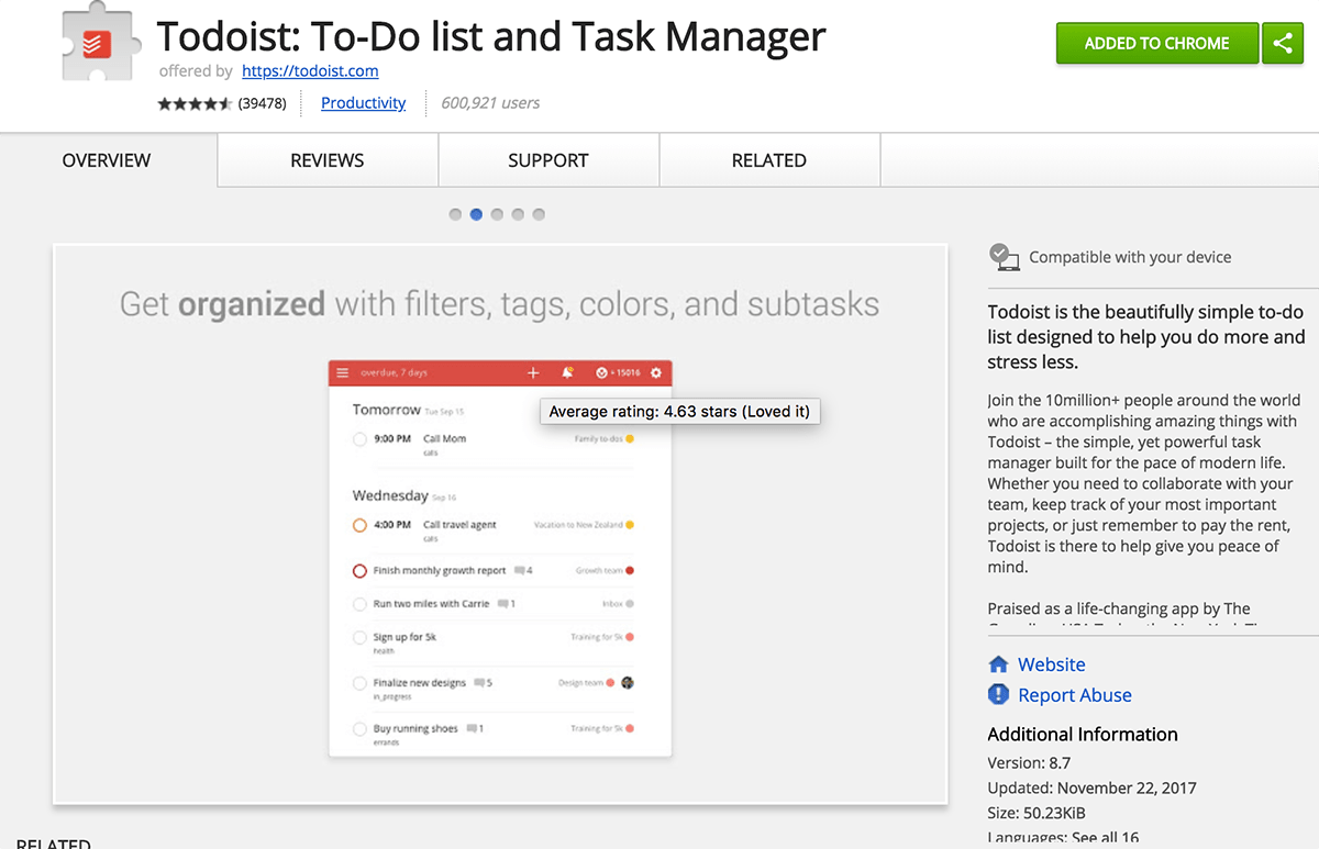 todoist browser extension