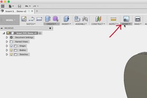 How to insert an SVG in AutoDesk Fusion 360 Step 1
