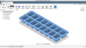 3D model an Ice Cube Tray in Fusion 360