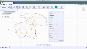 What does the curvature constraint do in Fusion 360?