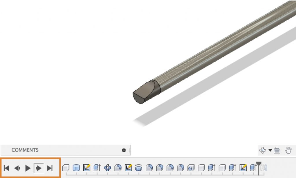Rollback the design on the Fusion 360 timeline.