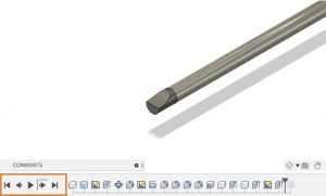 Rollback the design on the Fusion 360 timeline