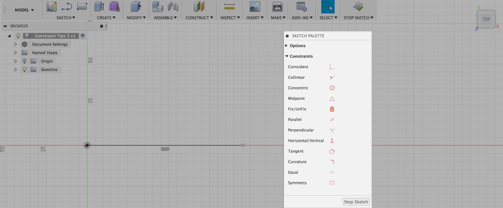 How to Manually Add Sketch Constraints in Fusion 360