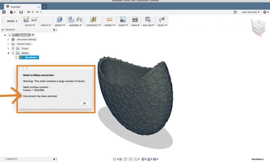 convert stl to a solid mesh enabler