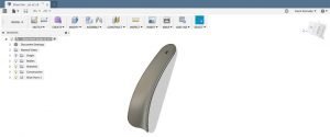 How to surface model a shoe horn in Fusion 360.