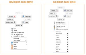 Fusion 360 Right-click menu