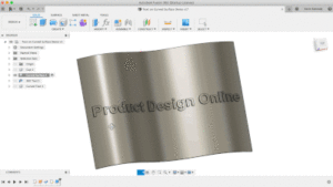 Text that follows a curved surface in Fusion 360
