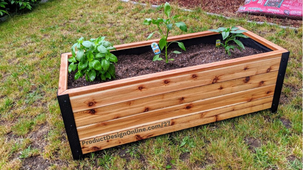 Cedar Planter box designed in Fusion 360