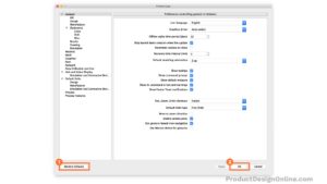 The Restore Defaults button sets the Preferences to Fusion 360's default settings