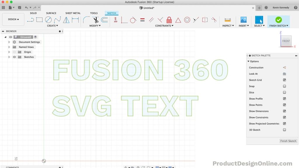 SVG files in Fusion 360 are automatically fixed causing the lines to turn green