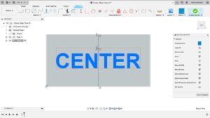 Aligning text to center in Fusion 360