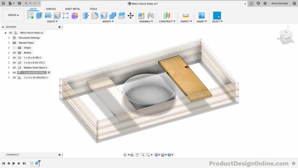 Default component ghosting in Fusion 360