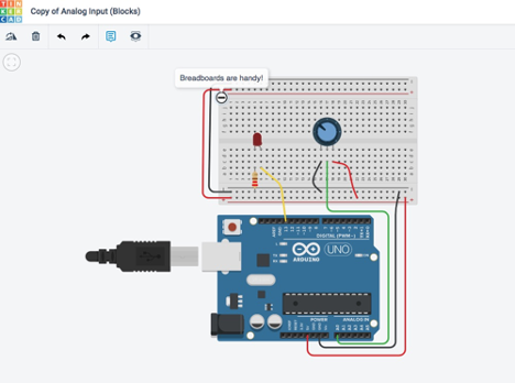 Tinkercad lets users design and build virtual circuits