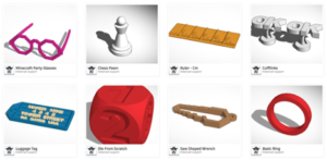 Eyeglasses and chess pieces are great starter projects for Tinkercad beginners.