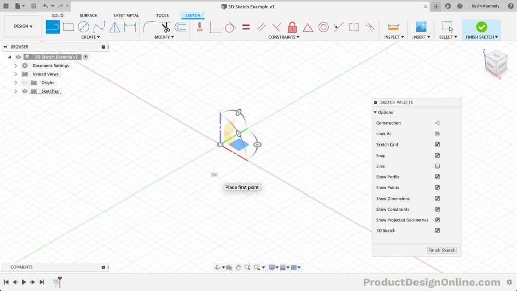 3D Sketch in Fusion 360