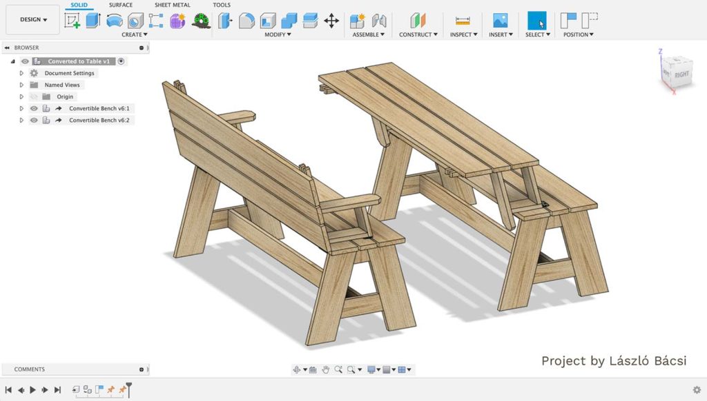 Fusion 360 for Woodworkers projects by Laszlo Basci