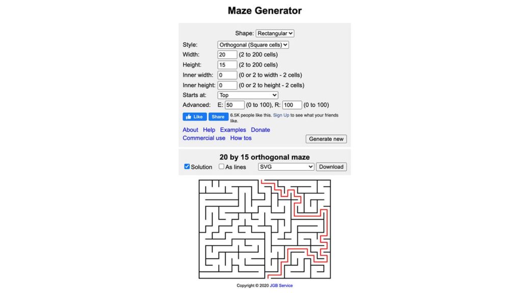 online Maze Generator