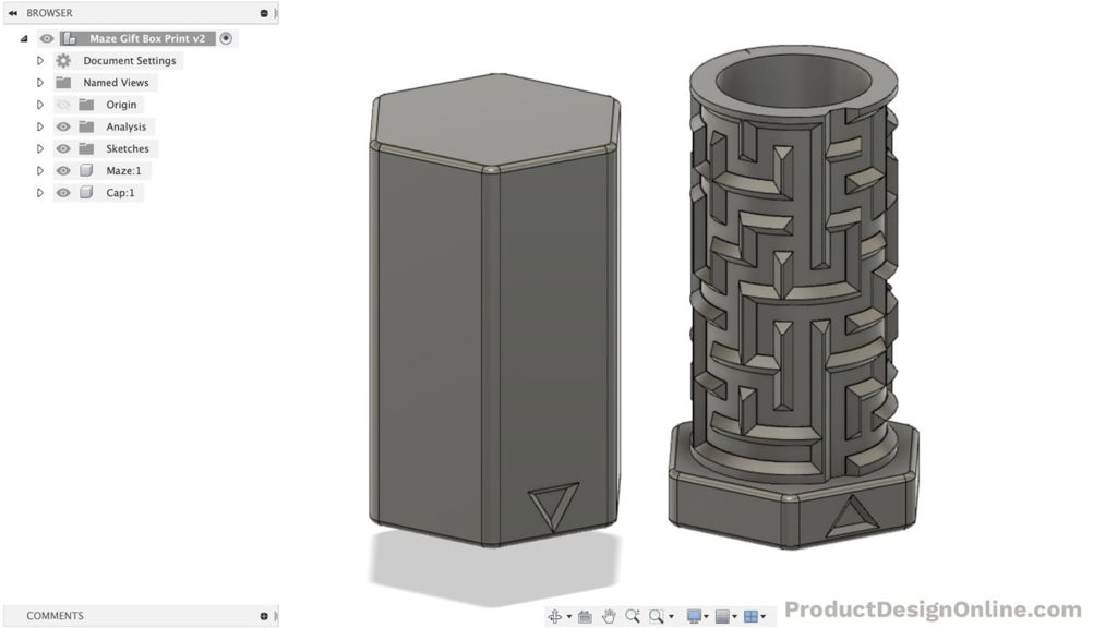 Fusion 360 Maze puzzle box