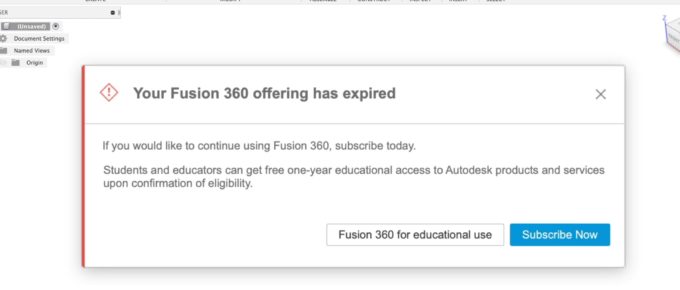 fusion 360 free license