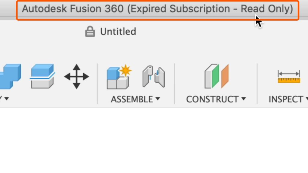 Autodesk Fusion 360 Expired Subscription Read Only