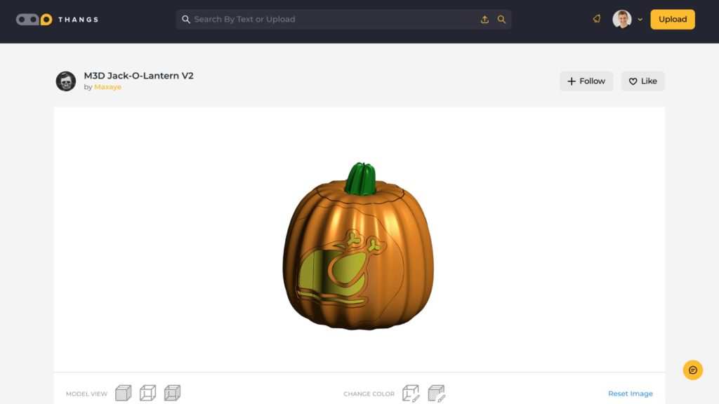 3D printable jack-o-lantern with interchangeable faces