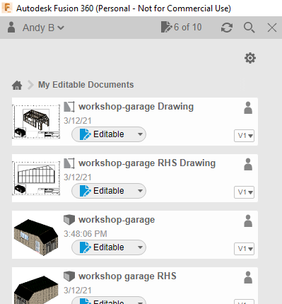 Editable vs Read-Only documents in Fusion 360