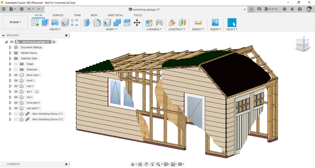 Designing a workshop or building in Fusion 360