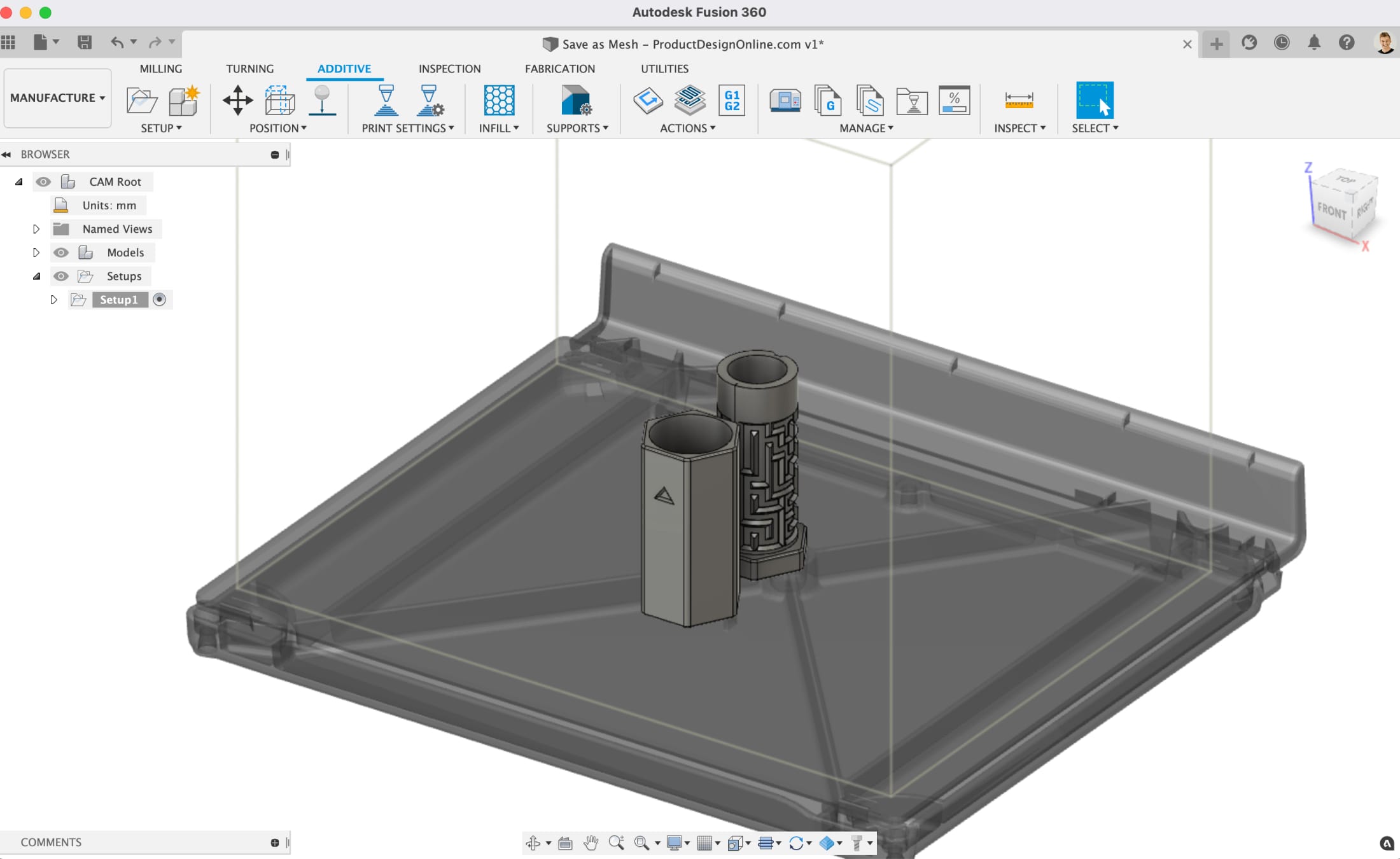 Slecht rommel Startpunt How to 3D Print from Fusion 360 - Product Design Online
