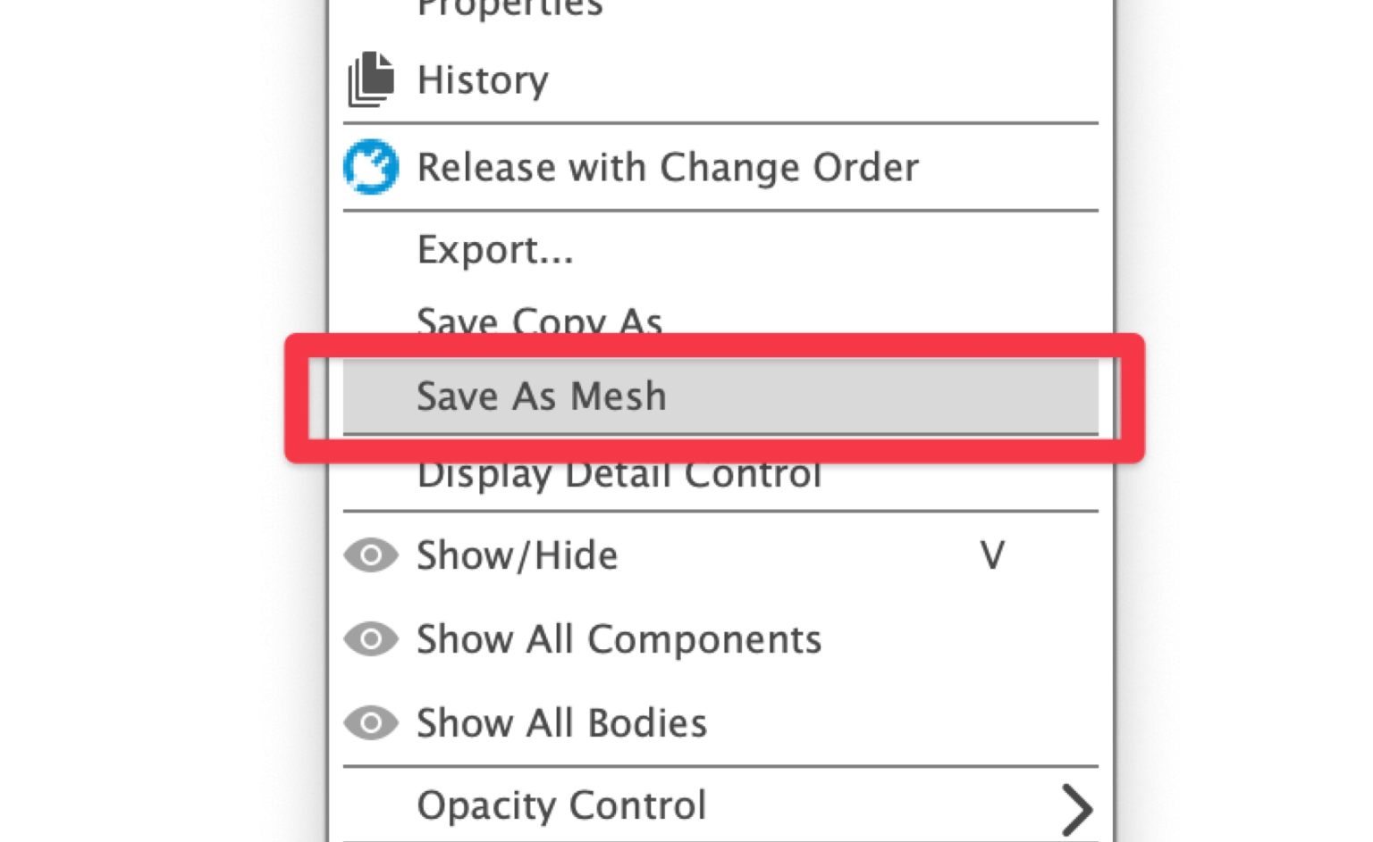Save as Mesh in Autodesk Fusion 360