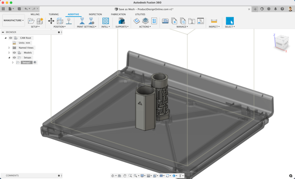 autodesk slicer for fusion 360 units import