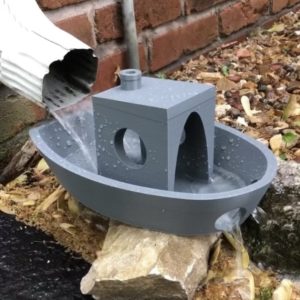 3D Printed drain splash based on the Benchy boat model