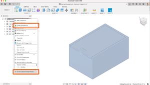 Do Not Capture design history in Autodesk Fusion 360