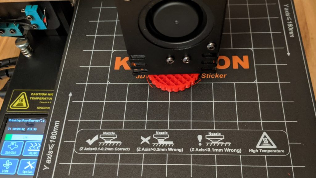 Kingroon KP3S 3D Printer first print