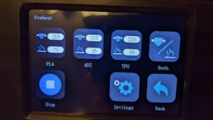 Intuitive LCD touchscreen on the Magician X 3D Printer
