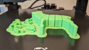 Test 3D print on the MINGDA Magician X 3D Printer