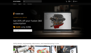 Fusion 360 sale by Autodesk good for 20% off your Fusion 360 subscription