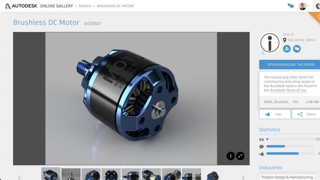 Brushless DC Motor  Autodesk Community Gallery