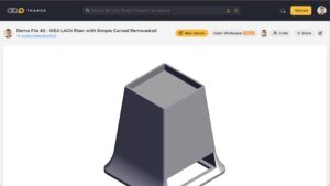 Demo file of IKEA LACK riser on Thangs