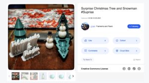Surprise inside Christmas tree and snowman surprise winner of 3D modeling challenge