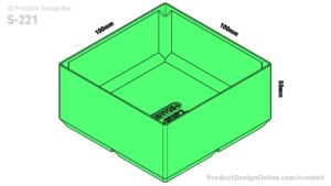 Createk S221 3D printable storage box