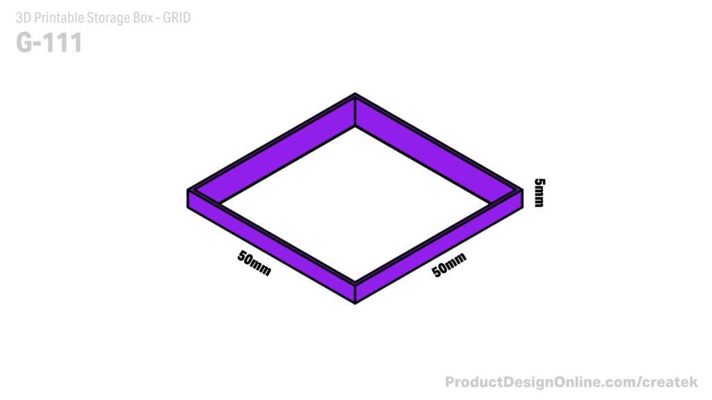 CREATEK G-111 3D Printable Storage Box Grid