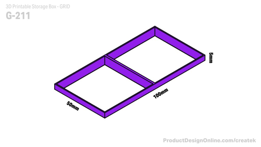 CREATEK G-211 3D Printable Storage Box Grid
