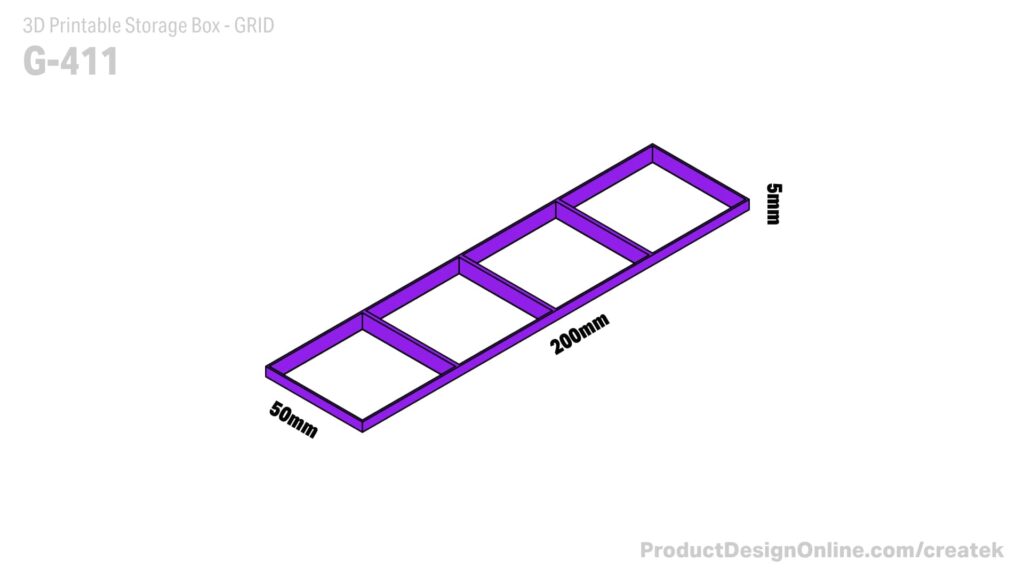 CREATEK G-411 3D Printable Storage Box Grid