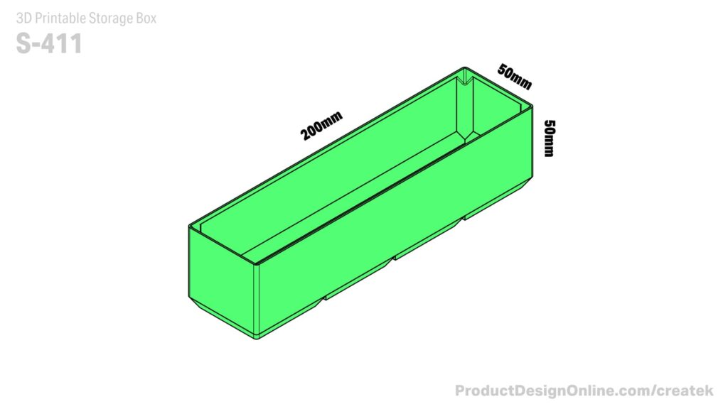 Createk S411 3D printable storage box