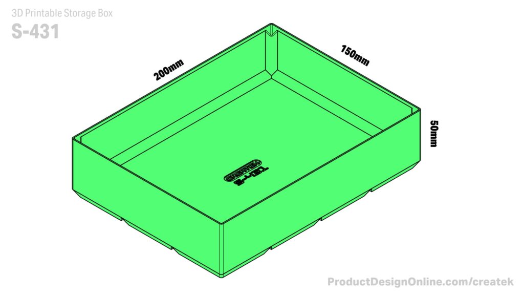 Createk S431 3D printable storage box