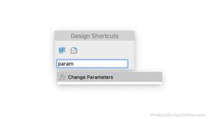 Parameters can be accessed in the Change Parameters feature