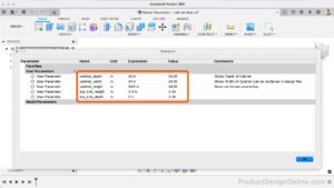 How to reference global parameters in Fusion 360