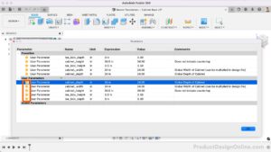 User Parameters explained in Fusion 360